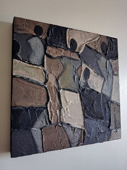 Impasto Abstract Painting People Series Style By Vercmagnus