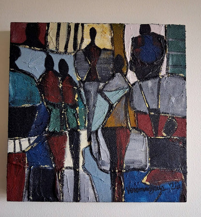 Abstract Art Original Painting Street Walks By Vercmagnus