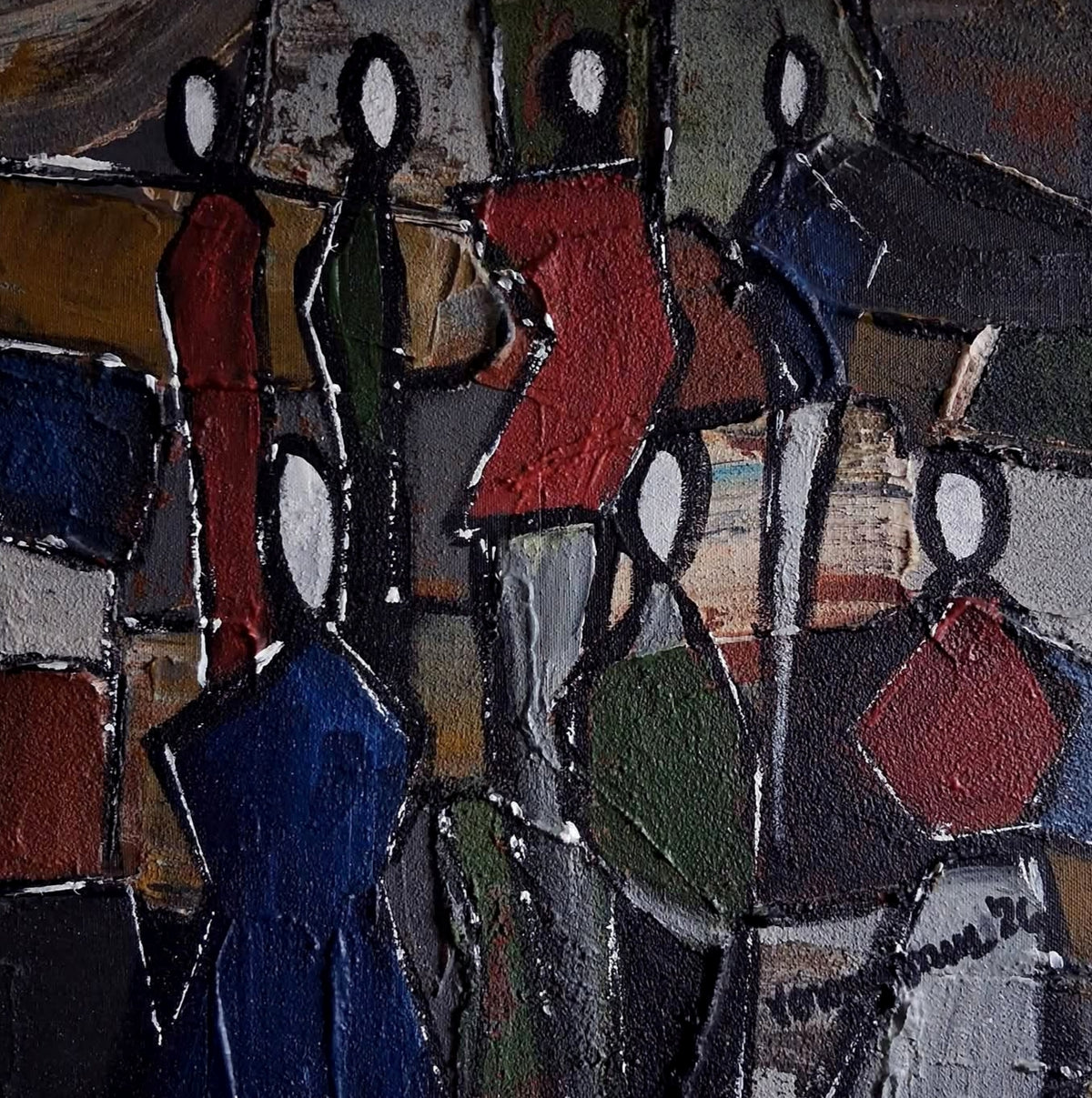 The Night Out Abstract Painting Original Art By Vercmagnus