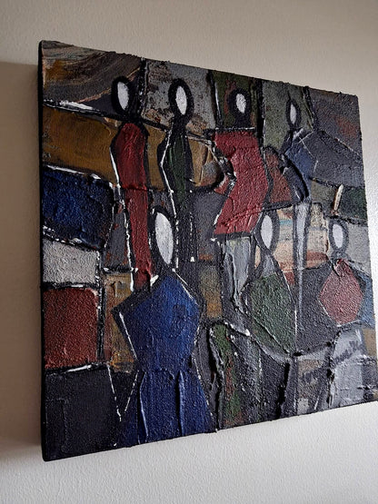 The Night Out Abstract Painting Original Art By Vercmagnus
