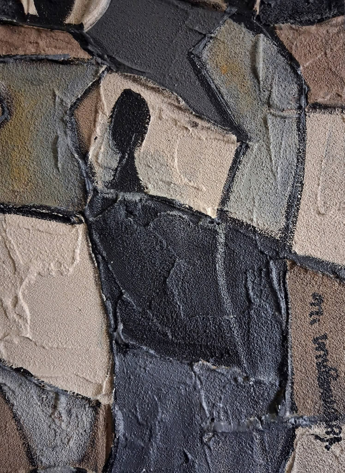 Impasto Abstract Painting People Series Style By Vercmagnus