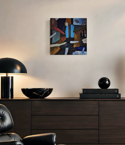 The Designer By Vercmagnus Illusion Abstract Painting With Genuine Leather