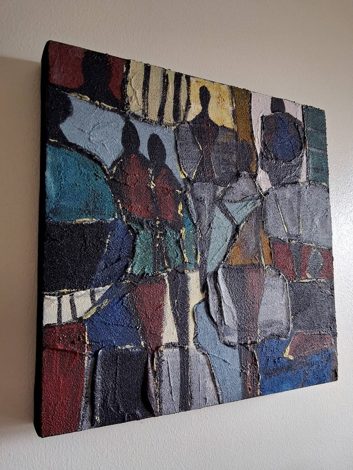 Abstract Art Original Painting Street Walks By Vercmagnus