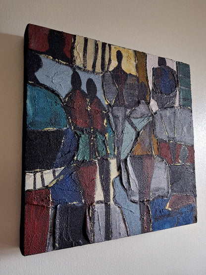 Abstract Art Original Painting Street Walks By Vercmagnus