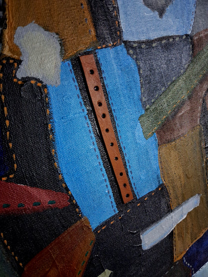 The Designer By Vercmagnus Illusion Abstract Painting With Genuine Leather