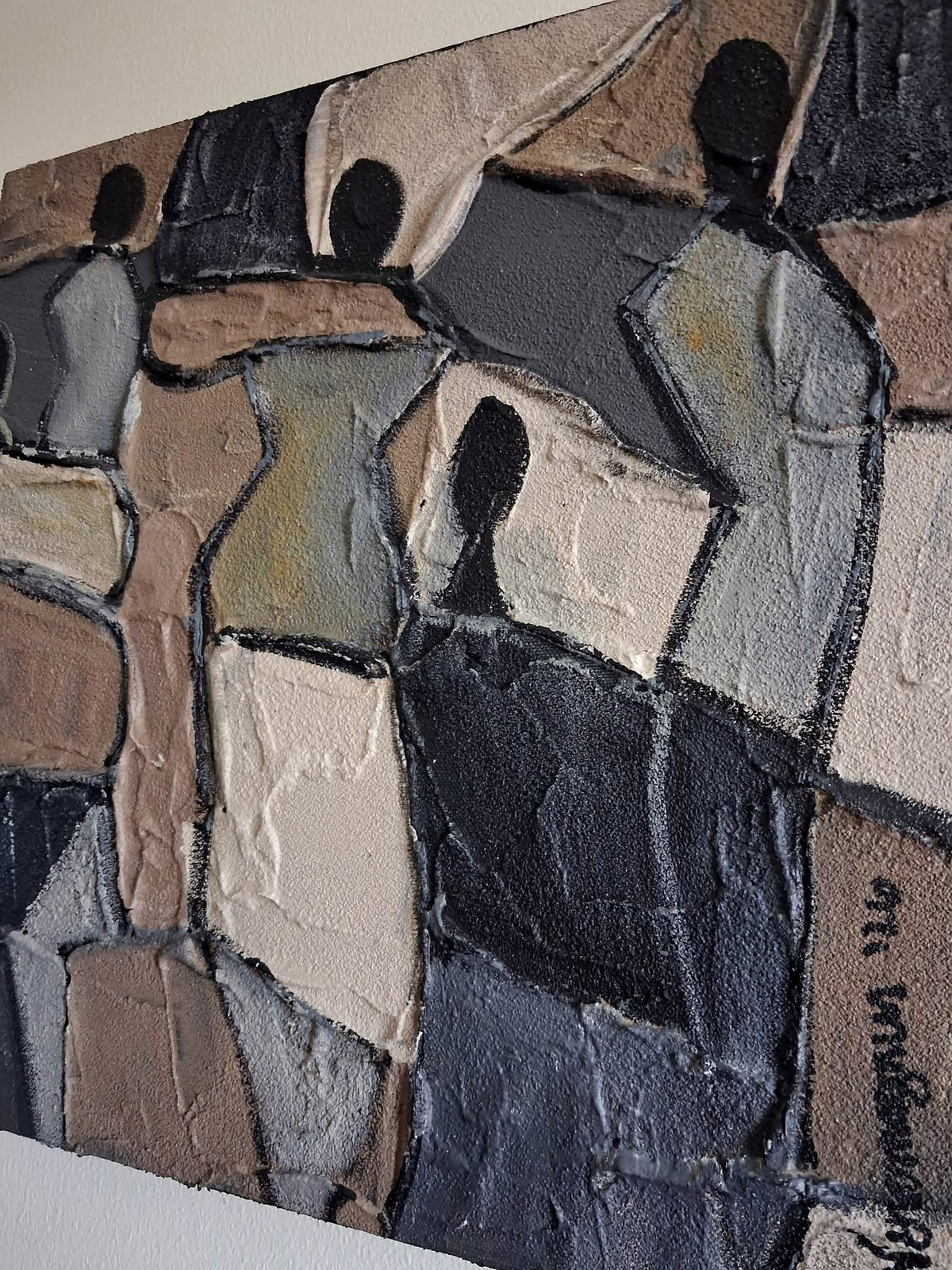 Impasto Abstract Painting People Series Style By Vercmagnus