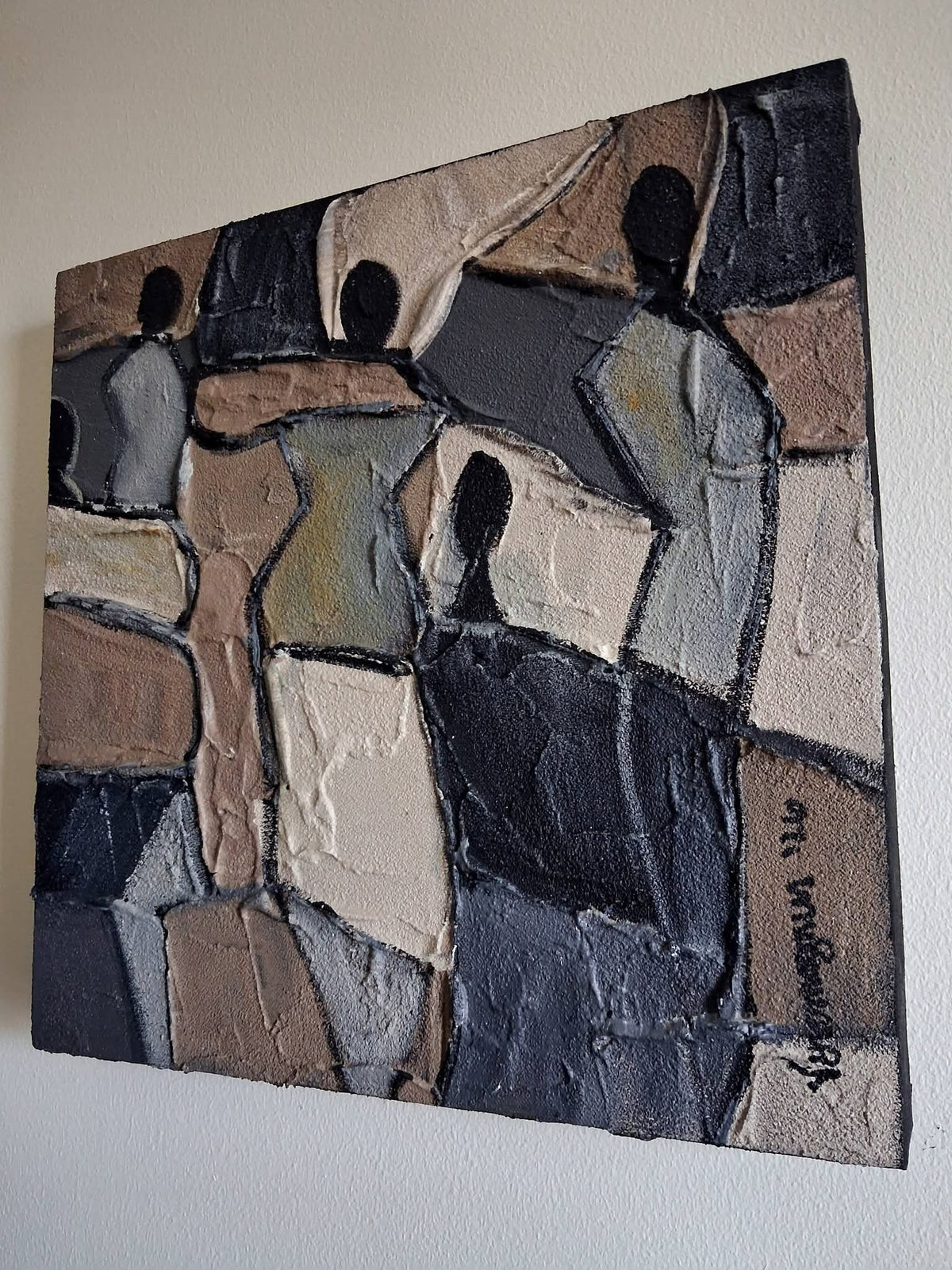 Impasto Abstract Painting People Series Style By Vercmagnus