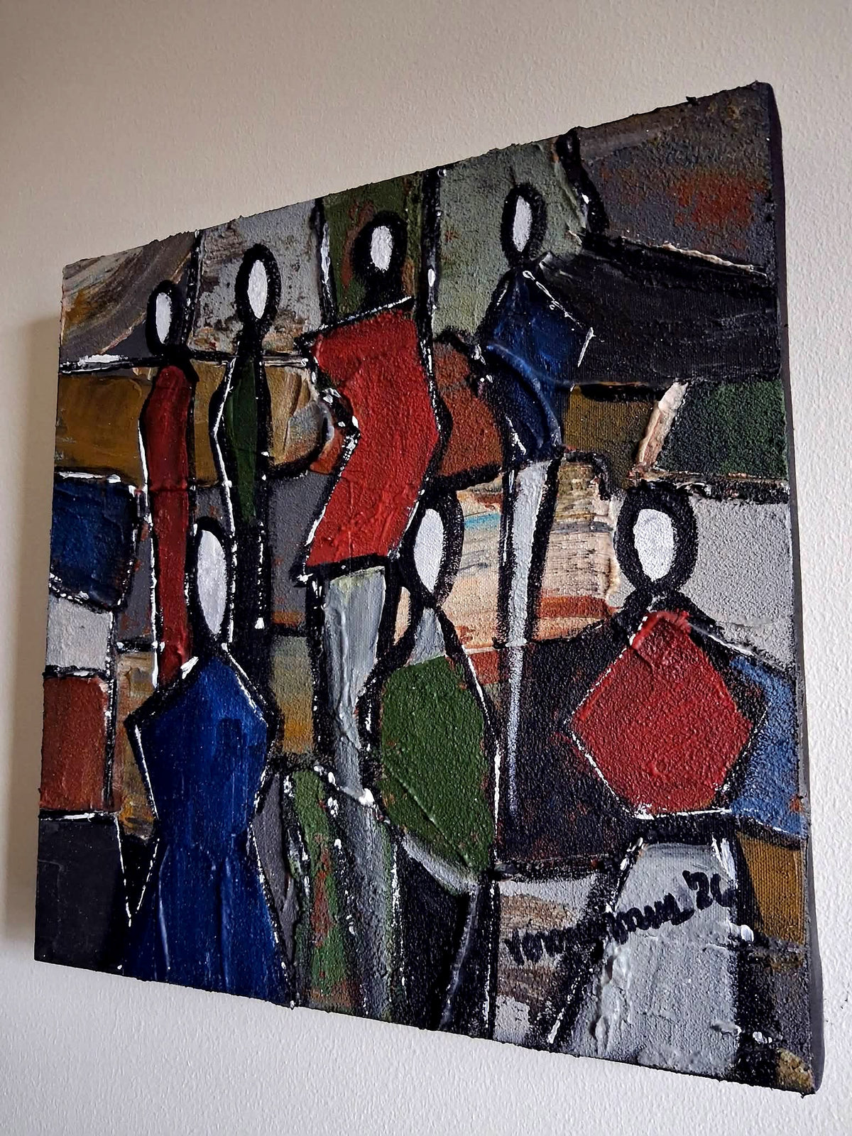 The Night Out Abstract Painting Original Art By Vercmagnus