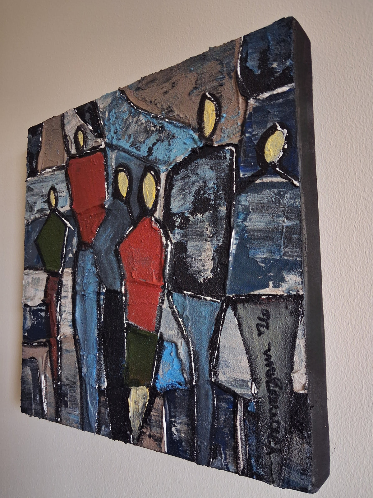 The Tourists Abstract Original Painting by Vercmagnus
