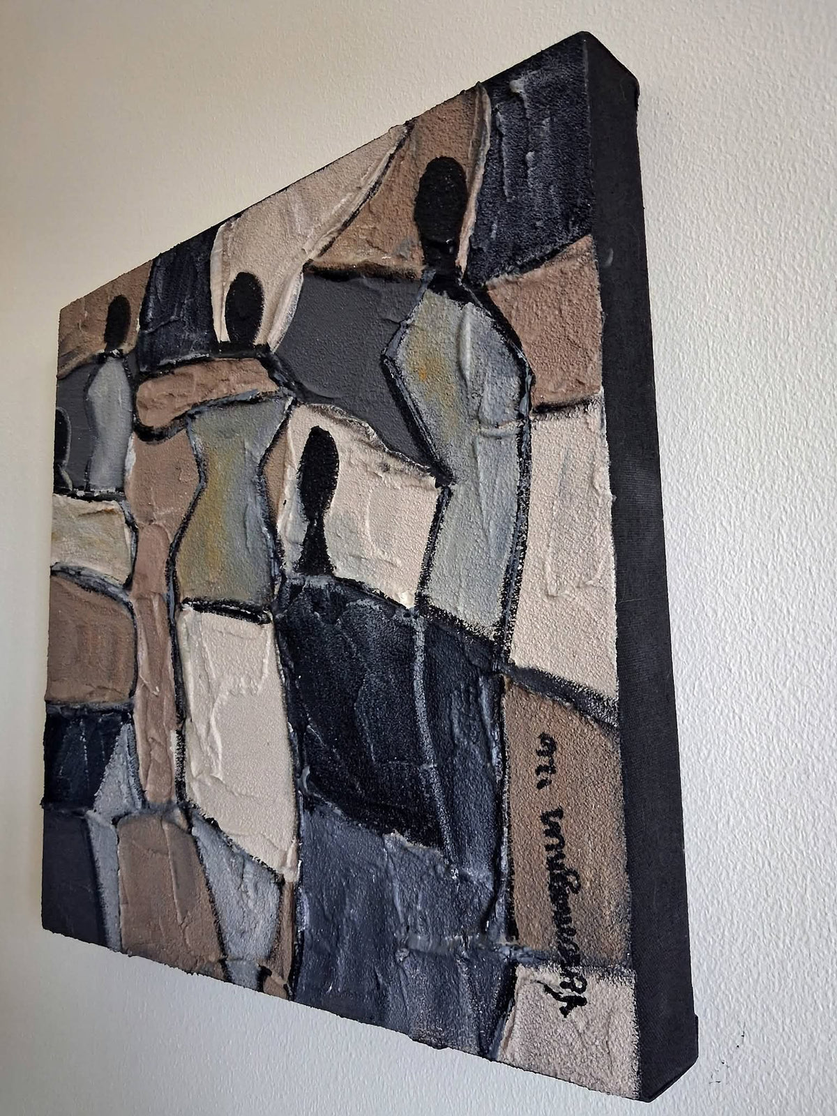 Impasto Abstract Painting People Series Style By Vercmagnus