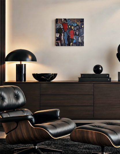 The Tourists Abstract Original Painting by Vercmagnus