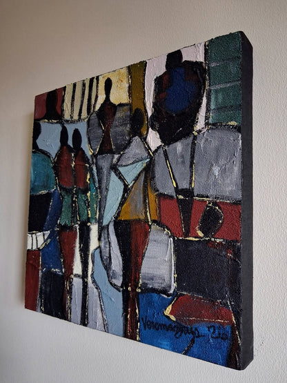 Abstract Art Original Painting Street Walks By Vercmagnus