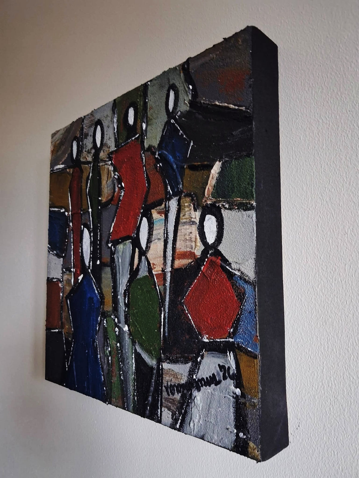 The Night Out Abstract Painting Original Art By Vercmagnus