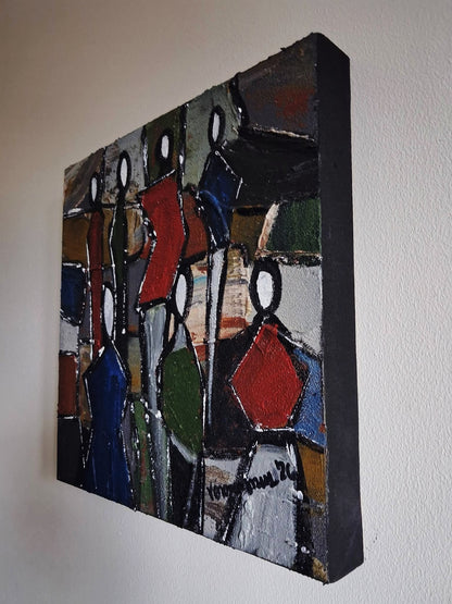The Night Out Abstract Painting Original Art By Vercmagnus