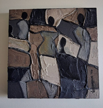 Impasto Abstract Painting People Series Style By Vercmagnus