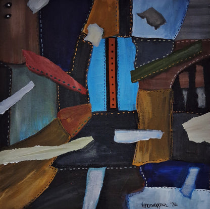 The Designer By Vercmagnus Illusion Abstract Painting With Genuine Leather