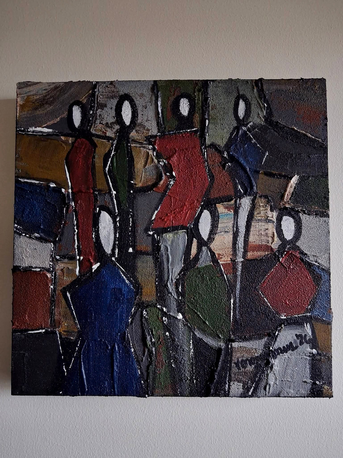 The Night Out Abstract Painting Original Art By Vercmagnus
