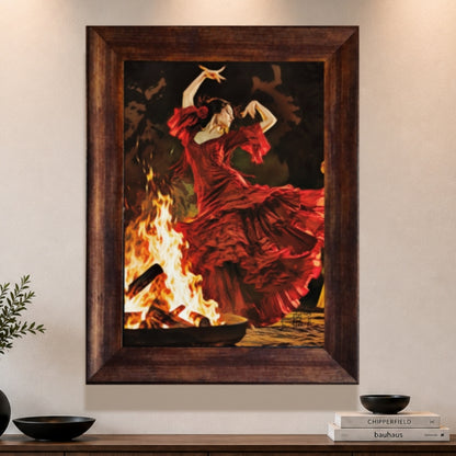 Spanish Dance By QueenNoble Framed Flamenco Painting Original